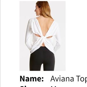 Fabletics open back white long sleeve